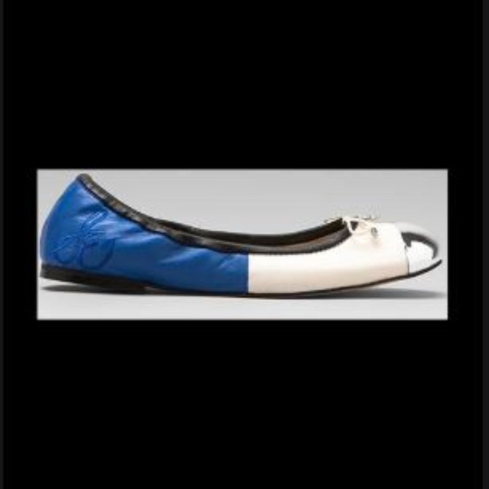 Sam Edelman FAIRLEIGH Blue Cap Toe Ballet flats 6